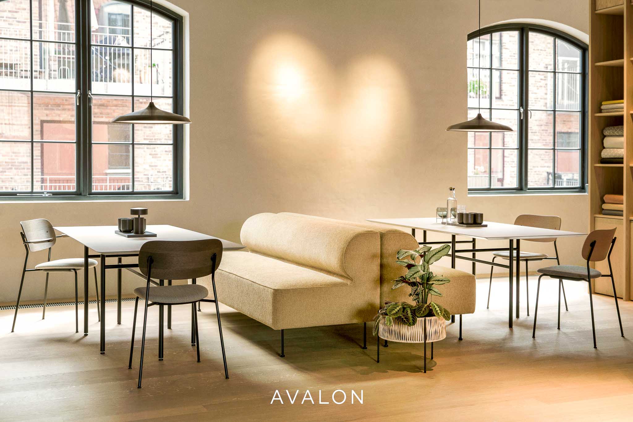 Dining room sofa Audo Eave dining sofa