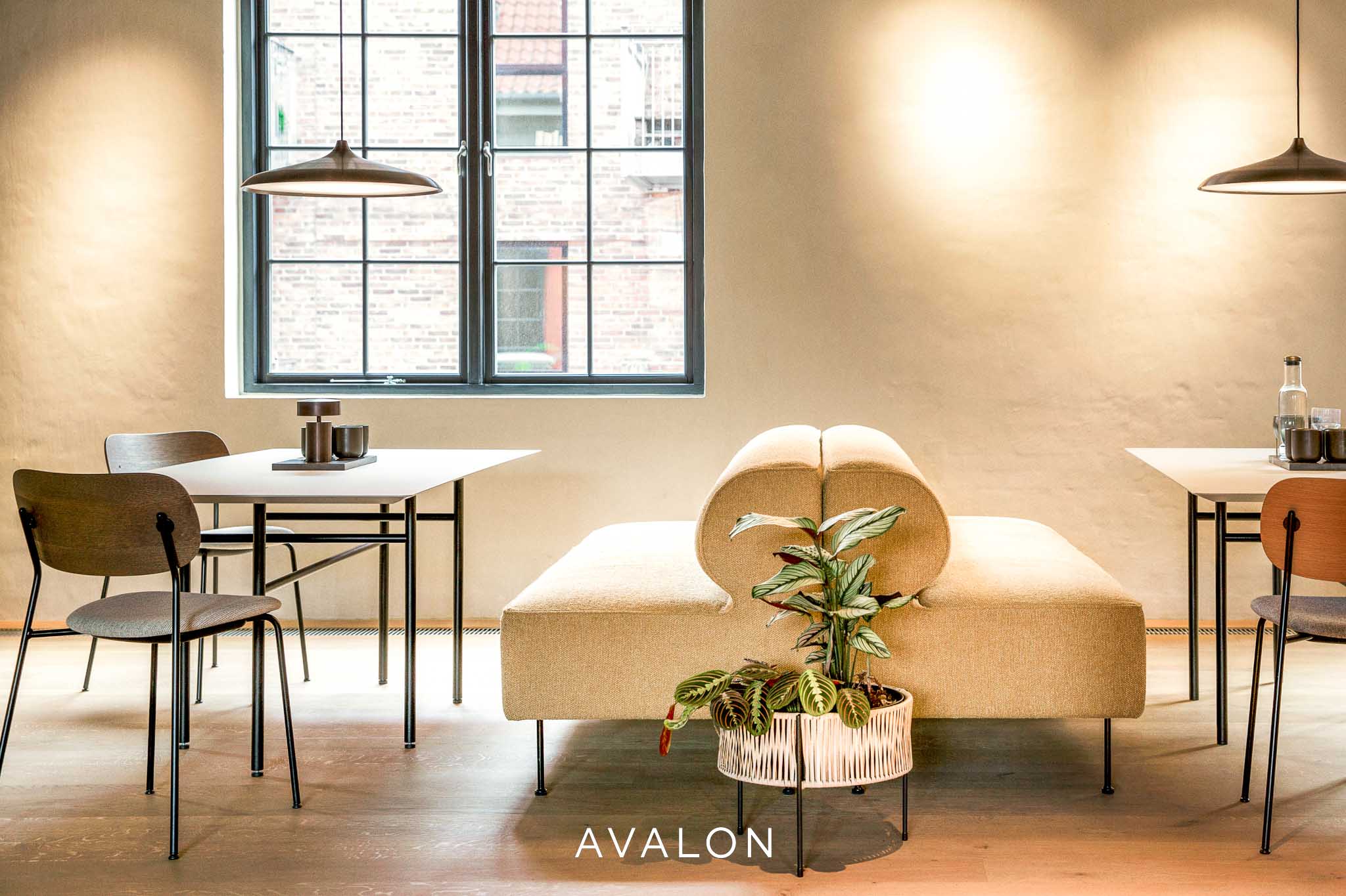 Dining room sofa Audo Eave dining sofa