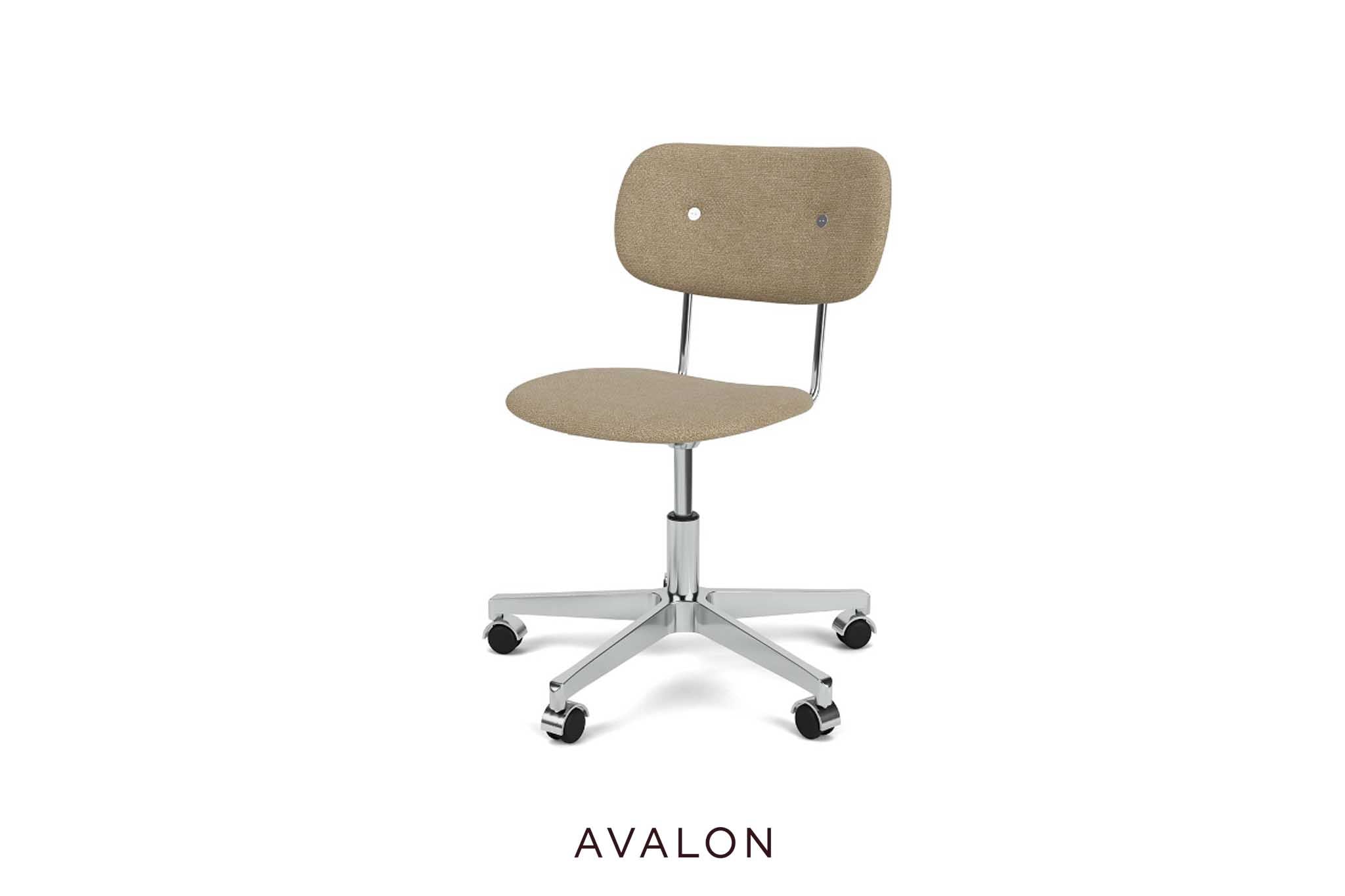 Dining room chair Audo Co Task chair | Fully upholstered, aluminum base