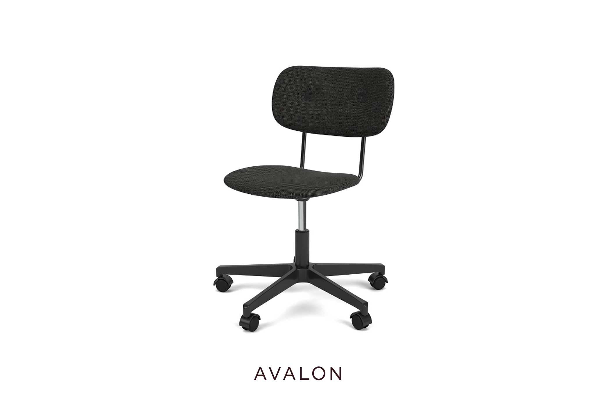 Dining room chair Audo Co Task chair | Fully upholstered, black base