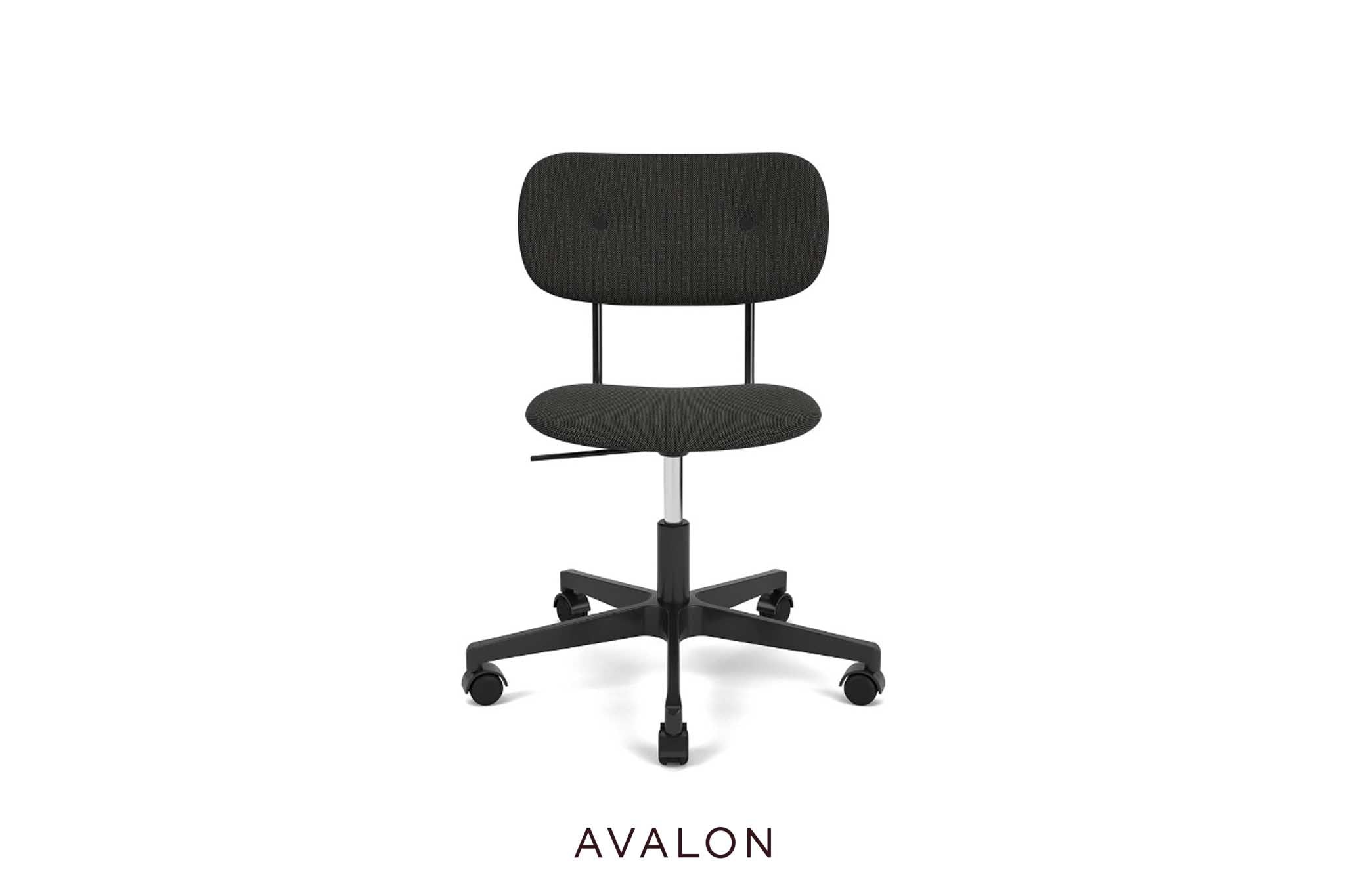 Dining room chair Audo Co Task chair | Fully upholstered, black base