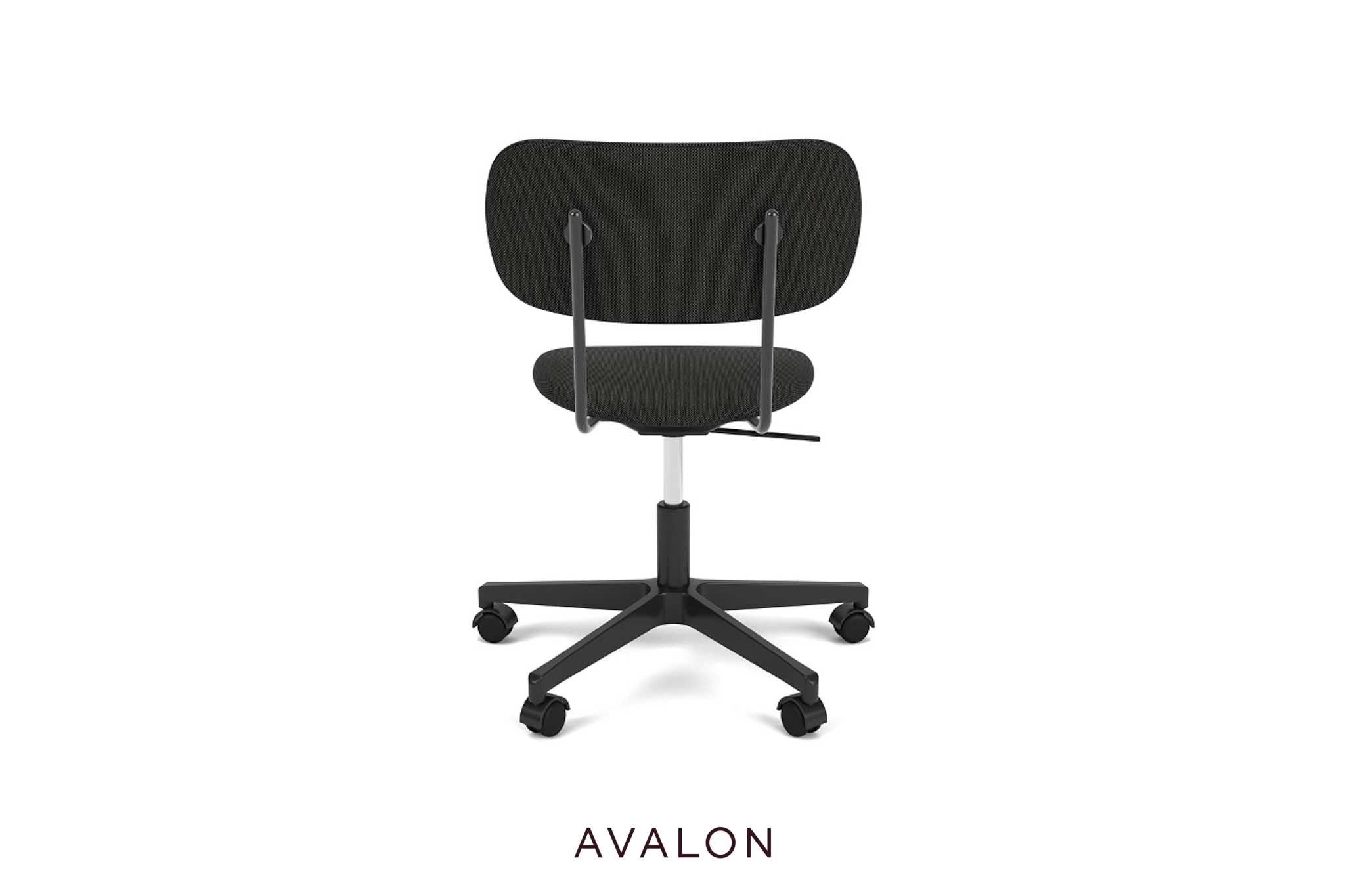 Dining room chair Audo Co Task chair | Fully upholstered, black base
