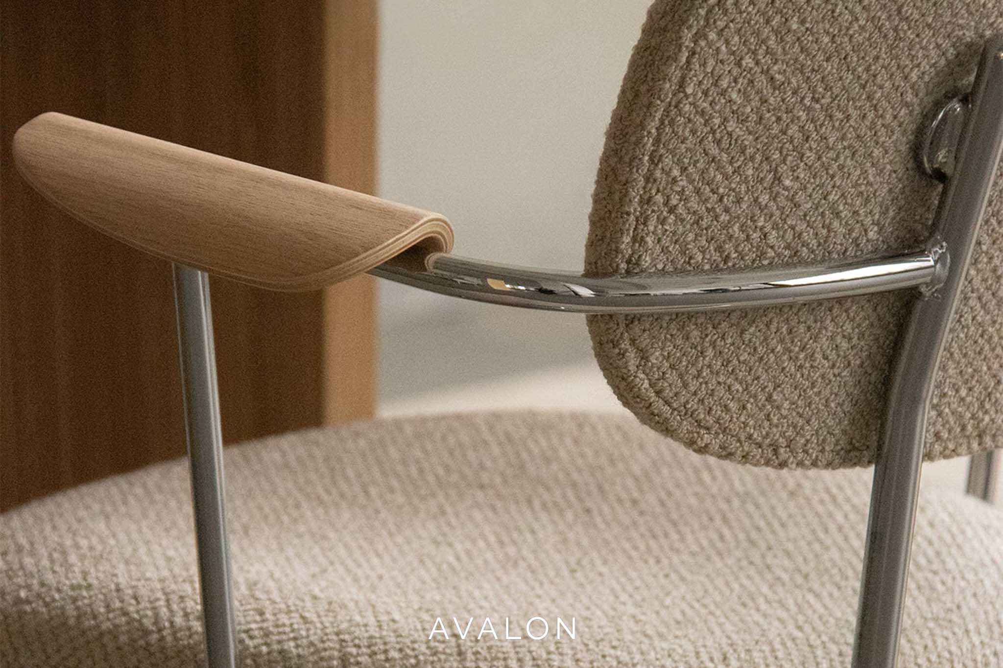 Dining chair Audo Co Task chair | Fully upholstered | with armrest | aluminum base