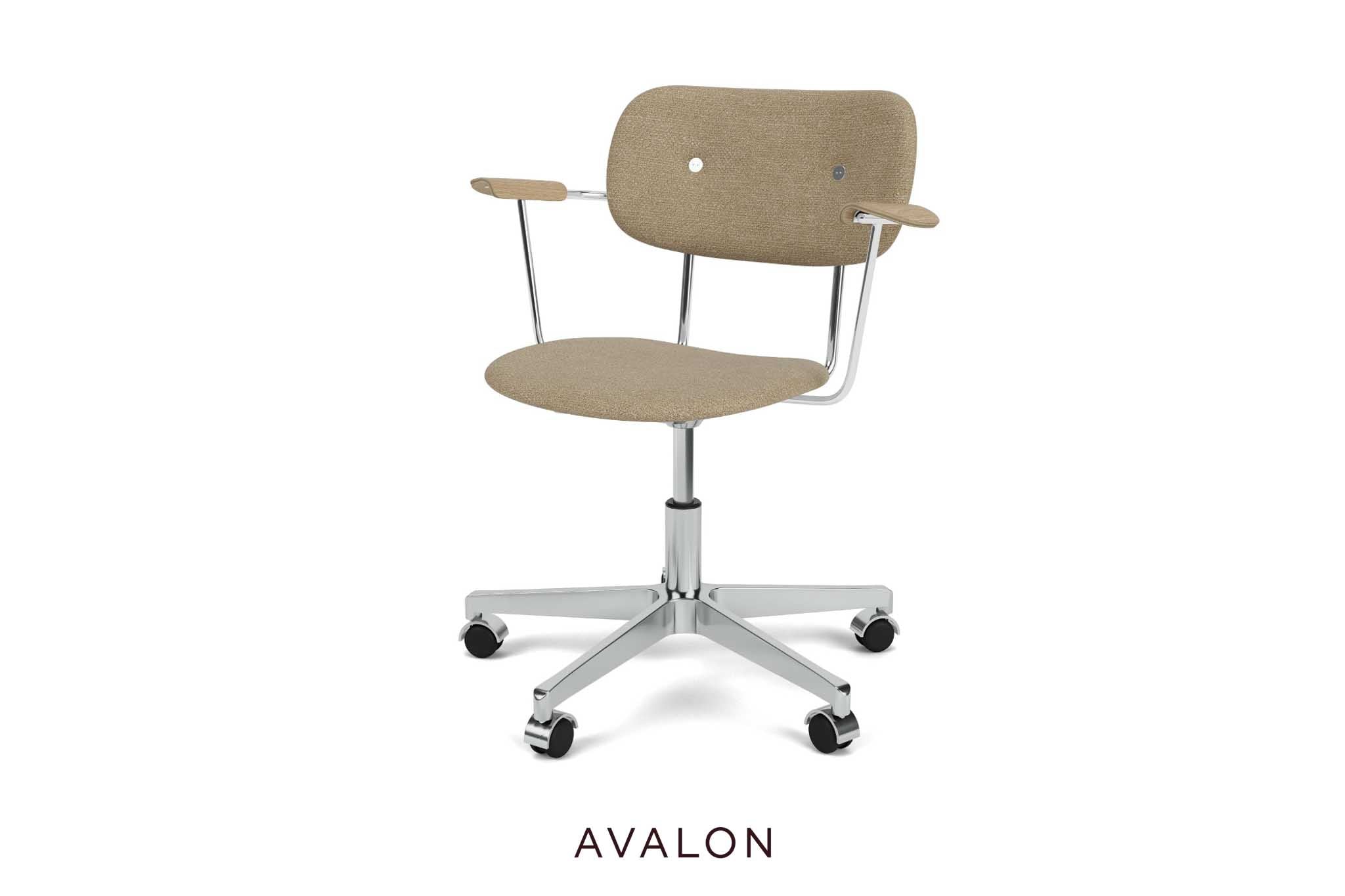 Dining chair Audo Co Task chair | Fully upholstered | with armrest | aluminum base