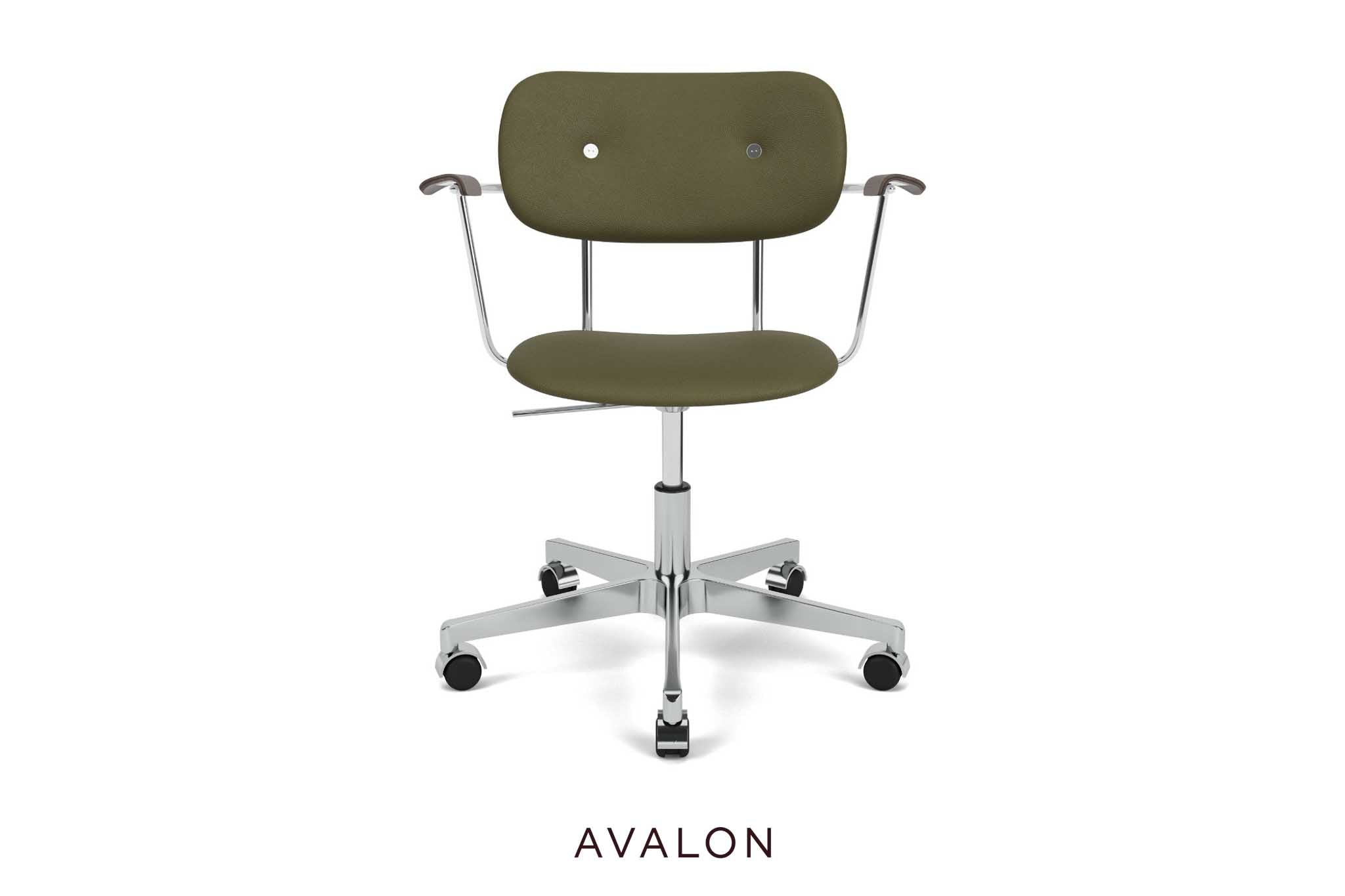 Dining chair Audo Co Task chair | Fully upholstered | with armrest | aluminum base