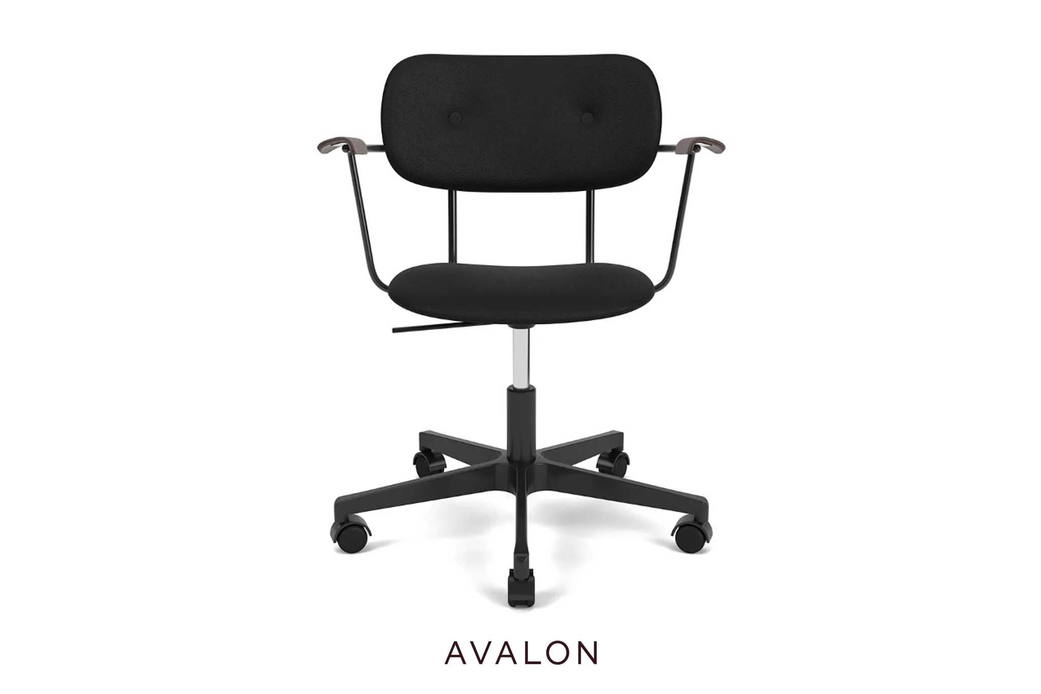 Dining chair Audo Co Task chair | Fully upholstered | with armrest | black base