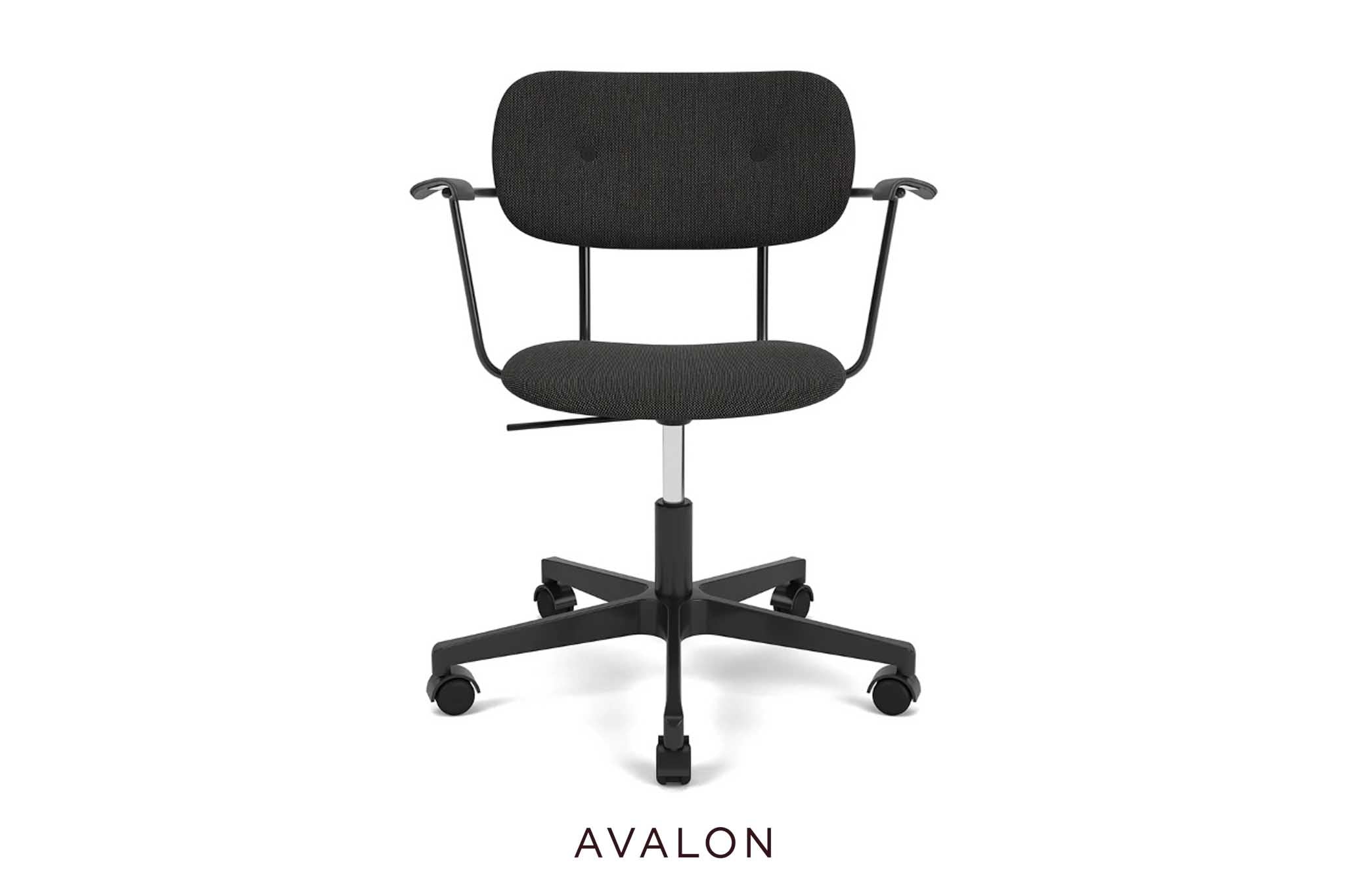 Dining chair Audo Co Task chair | Fully upholstered | with armrest | black base
