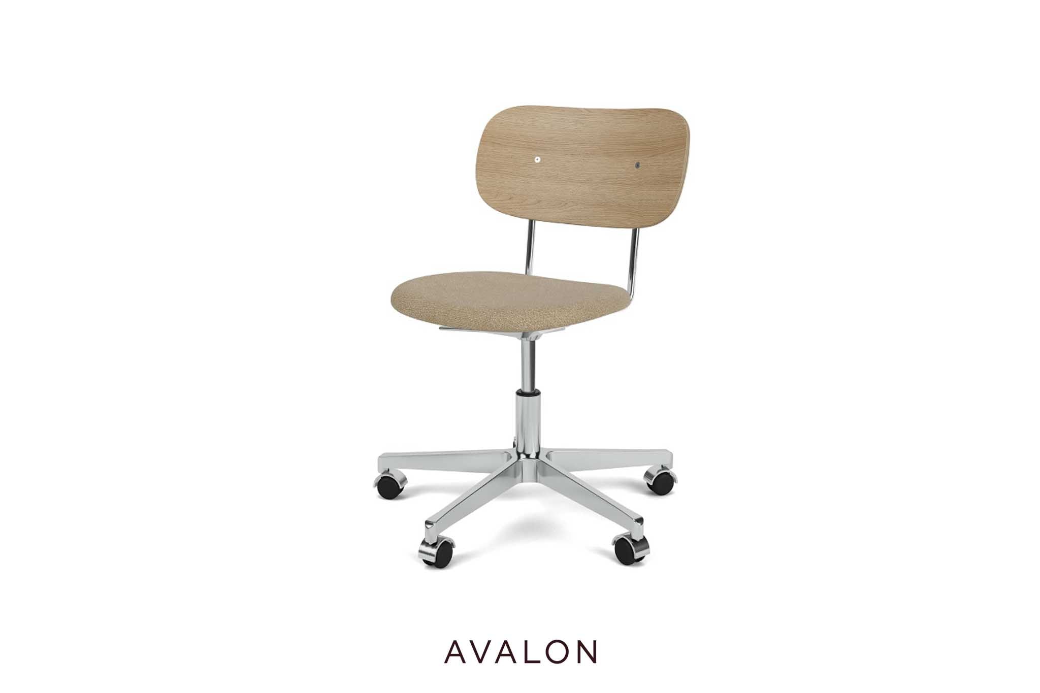 Dining room chair Audo Co Task chair | Seat upholstered, aluminum base