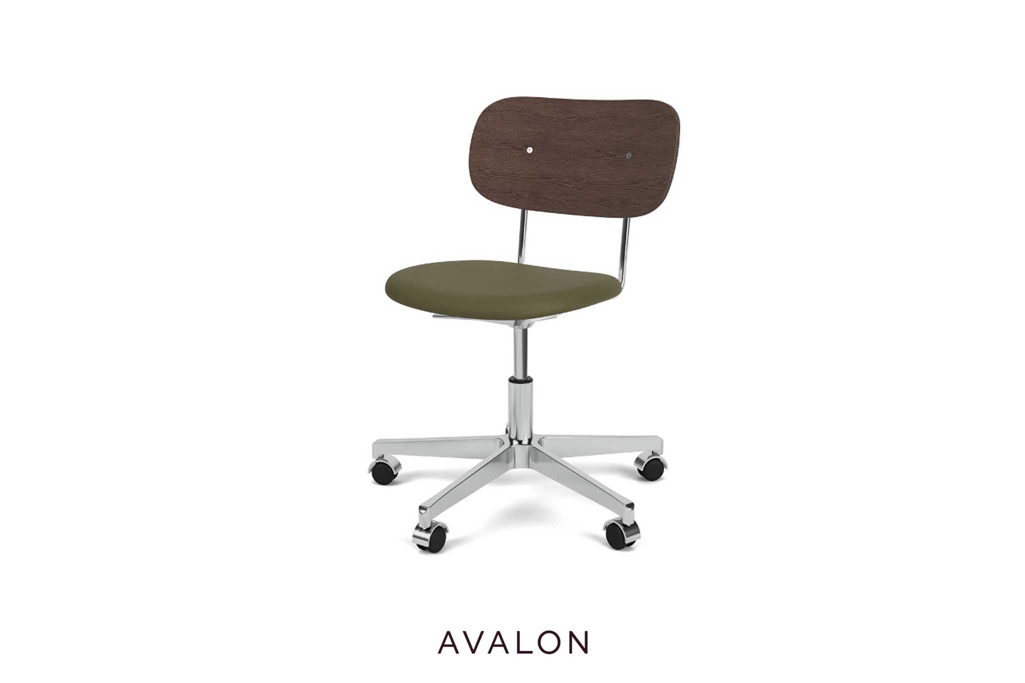 Dining room chair Audo Co Task chair | Seat upholstered, aluminum base