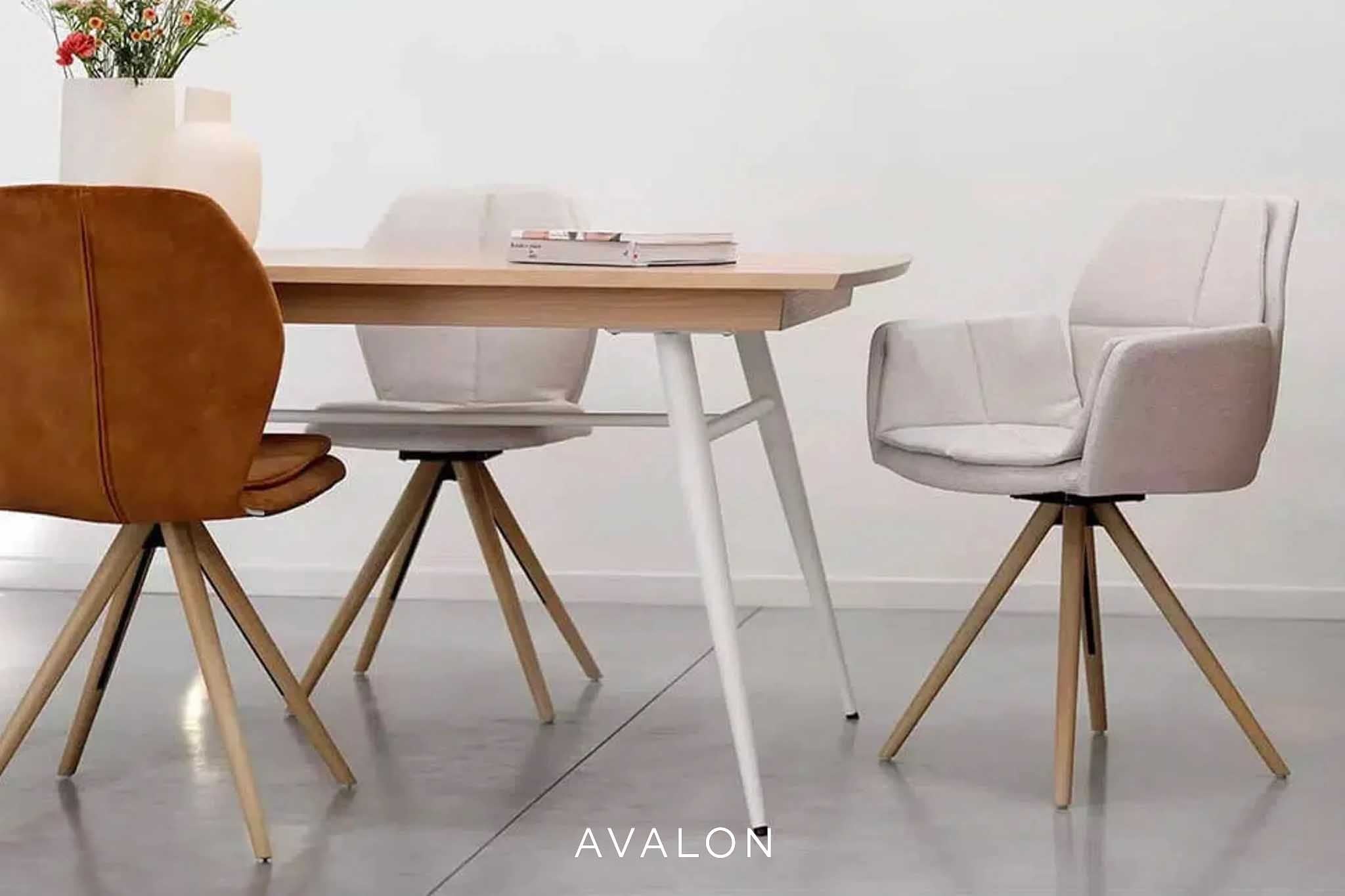 Eetkamerstoel Mobitec Mood#91 | Houten frame met draaivoet