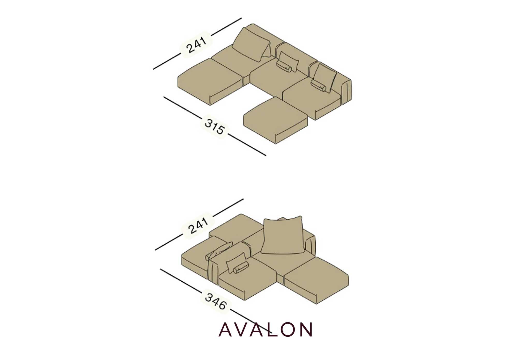 Sofa Vetsak Dreimodul | 314cm x 115cm