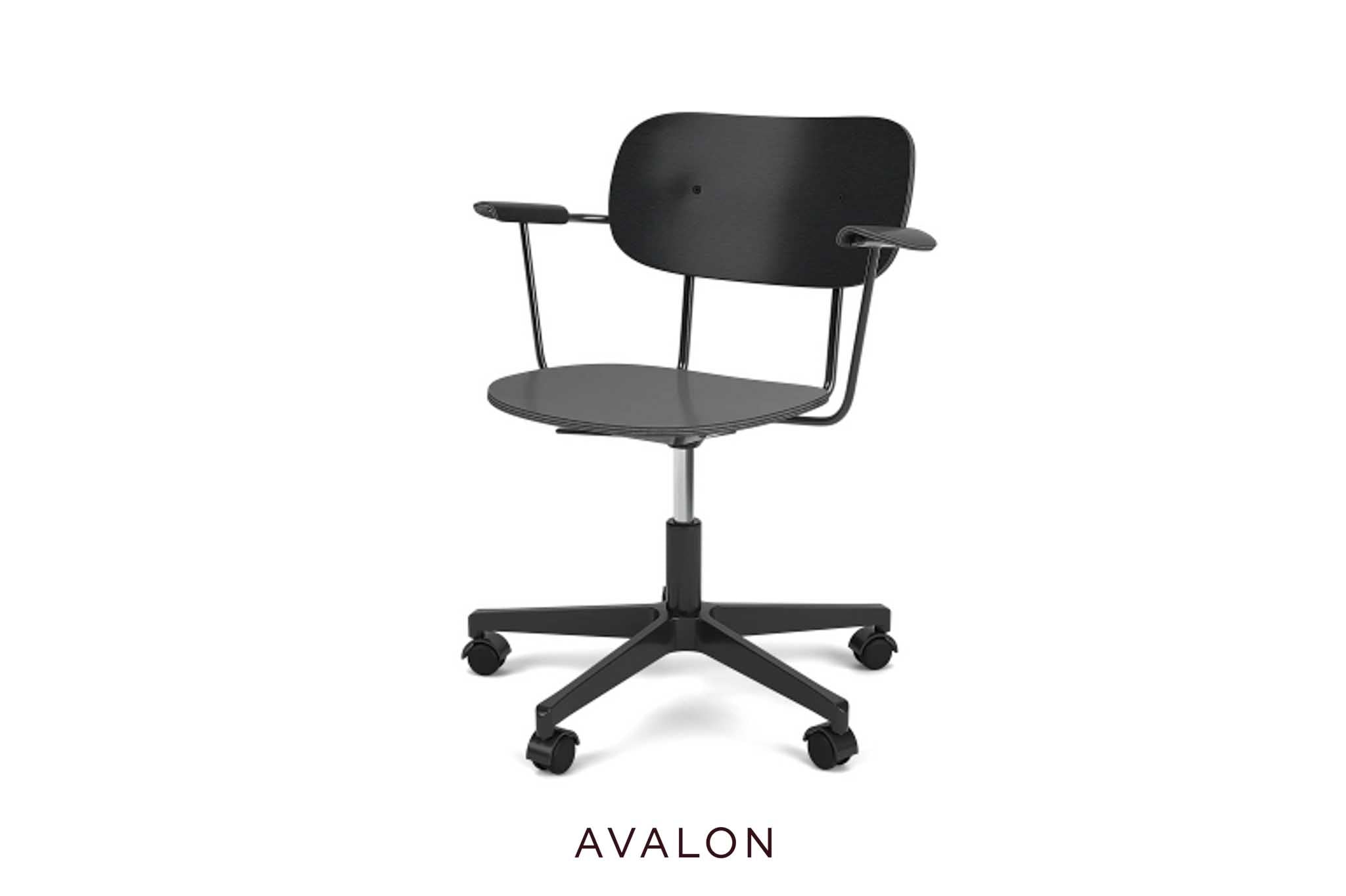 Eetkamerstoel Audo Co Task Chair - veneer w/armrest