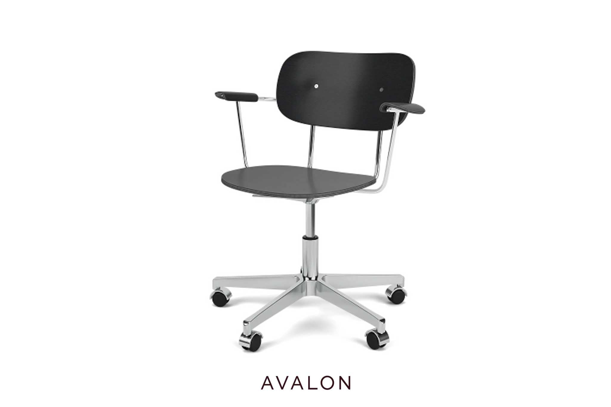 Eetkamerstoel Audo Co Task Chair - veneer w/armrest