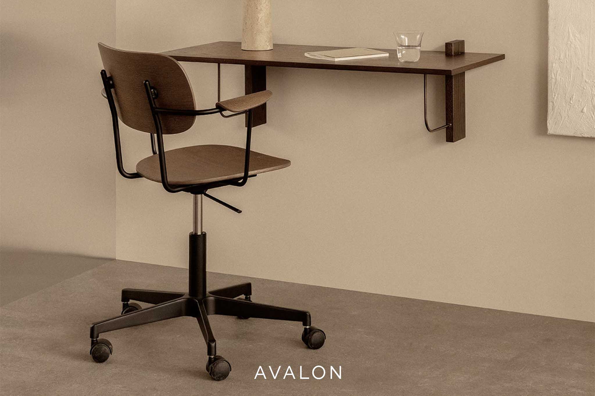 Eetkamerstoel Audo Co Task Chair - veneer w/armrest