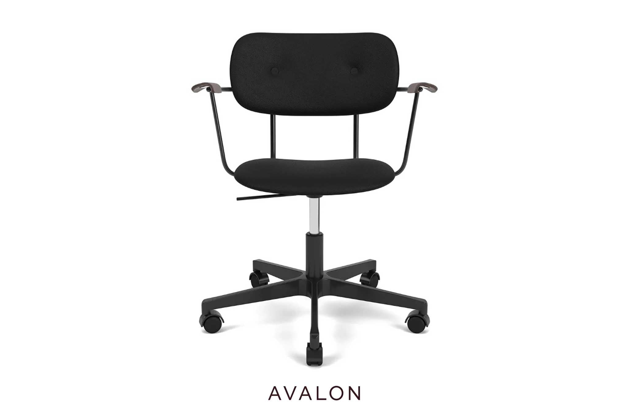 Eetkamerstoel Audo Co Task chair | Fully upholstered | met armleuning | black base