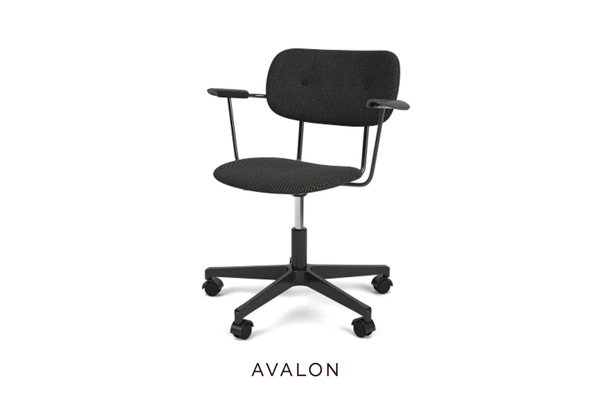 Eetkamerstoel Audo Co Task chair | Fully upholstered | met armleuning | black base