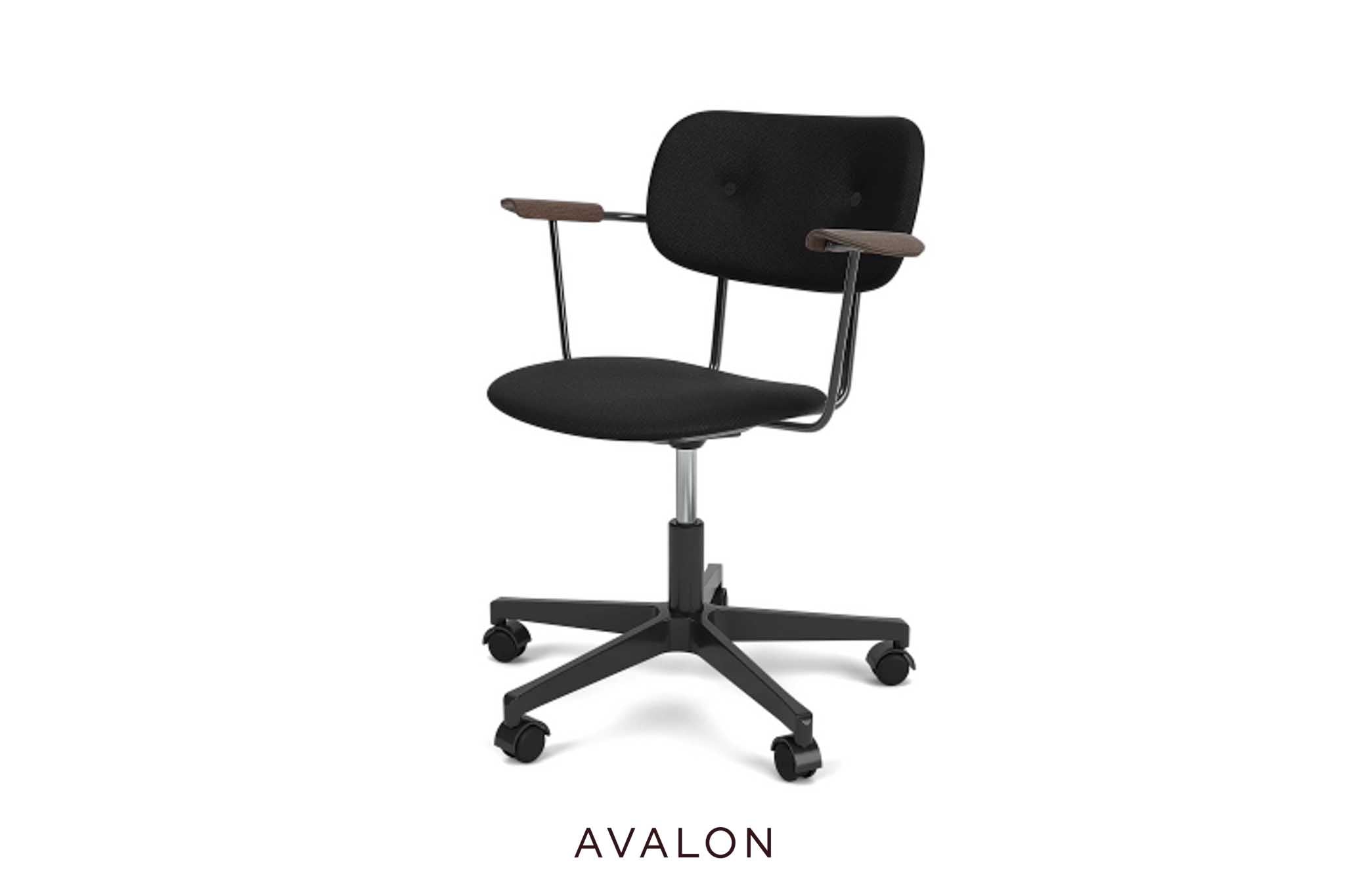 Eetkamerstoel Audo Co Task chair | Fully upholstered | met armleuning | black base