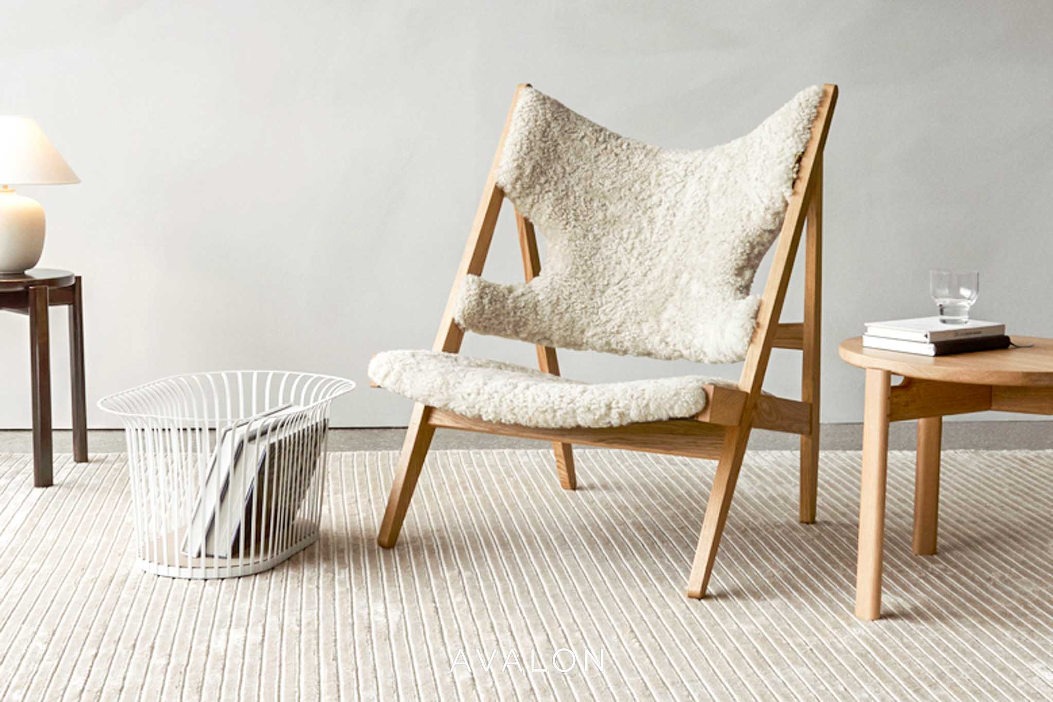 Loungestoel Audo Knitting lounge chair I sheepskin