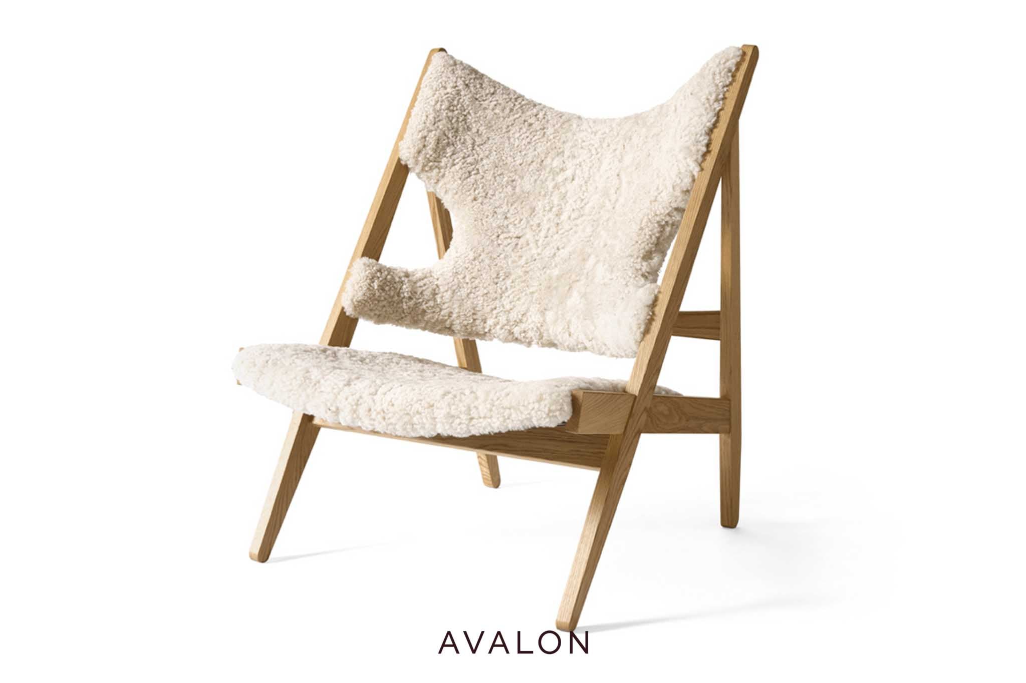 Loungestoel Audo Knitting lounge chair I sheepskin